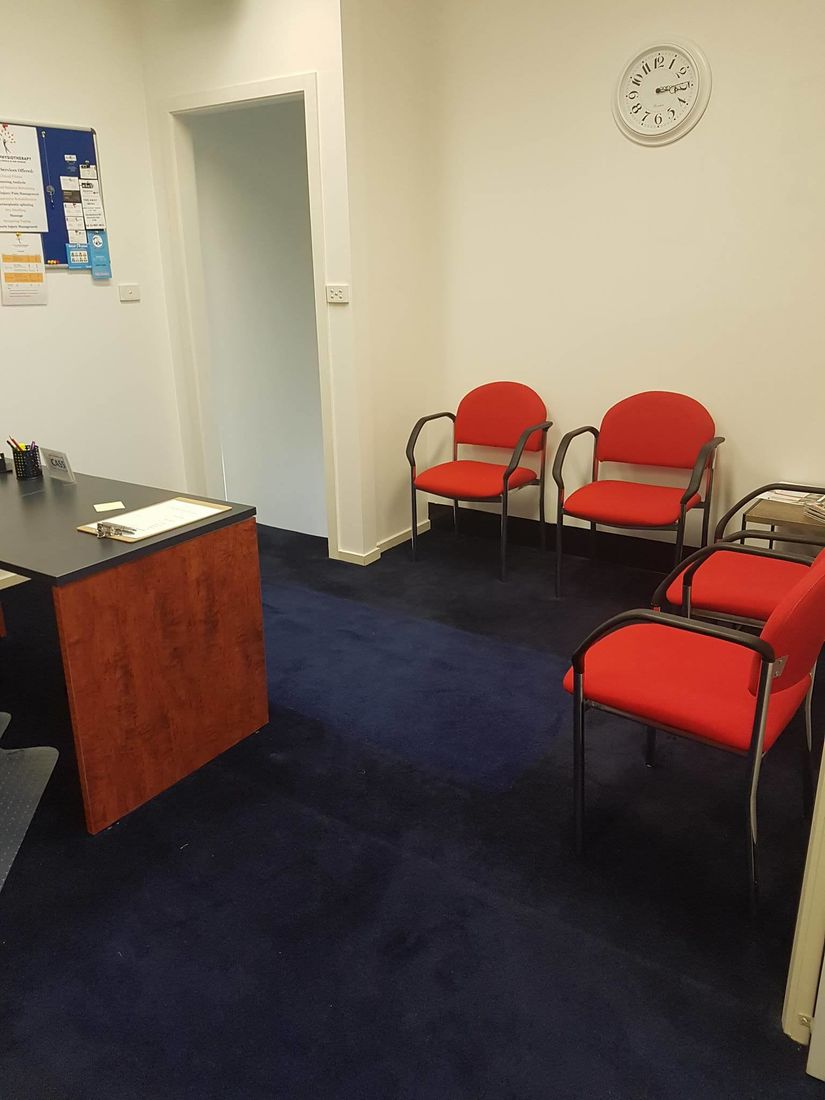 Reception area at Prime Physiotherapy clinic East Doncaster